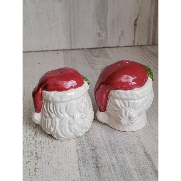 Mrs Mr claus santa salt pepper shaker vintage set xmas - Picture 5 of 6